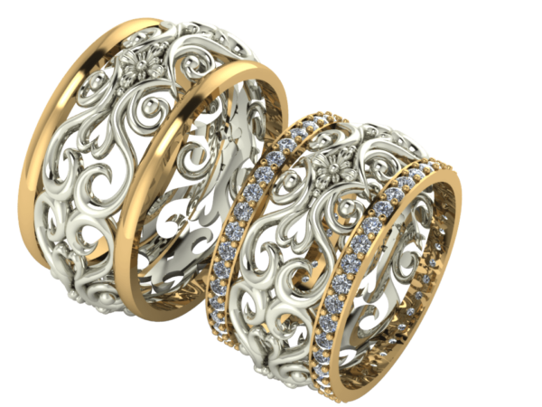 Zlaté snubní prsteny Catherine
