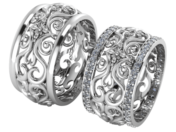 Zlaté snubní prsteny Catherine