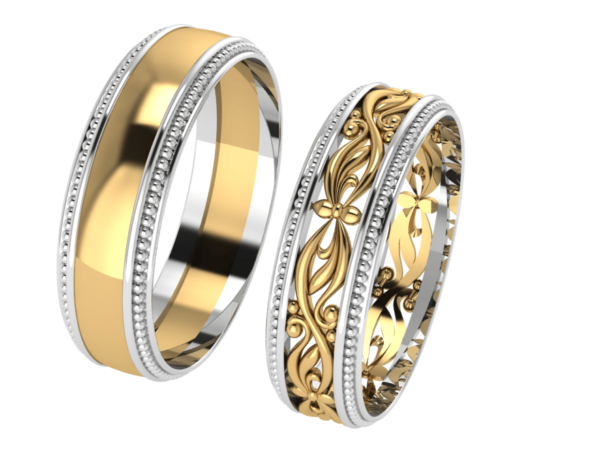 Zlaté snubní prsteny Ensemble