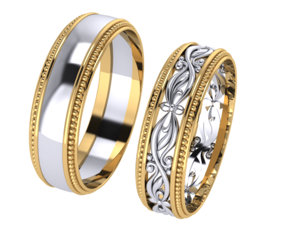 Zlaté snubní prsteny Ensemble