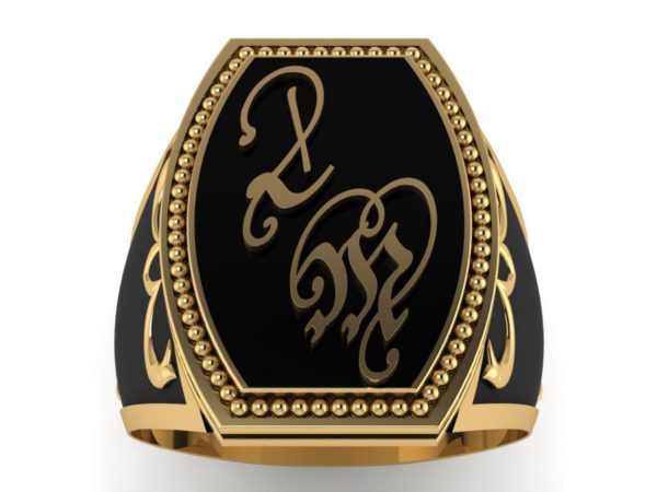Zlatý pánský prsten s polodrahokamy Tommaso